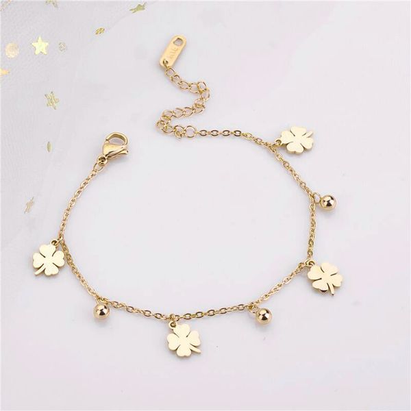 bracelet lucky clover bracelet titanium steel mesh red niche design korean fashion personality versatile women's jewelry, Golden;silver
bracelet lucky clover bracelet titanium steel mesh red niche design korean fashion personality versatile women's jewelry, Golden;silver