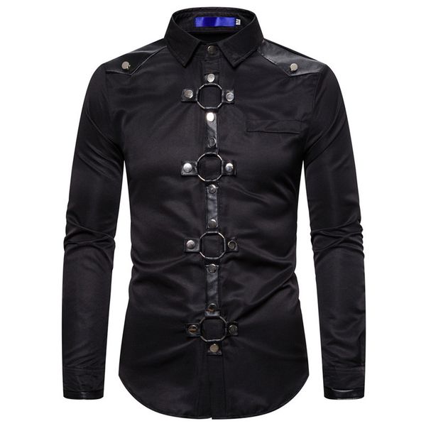 men's casual shirts retro tailoring slim fitting long sleeve gothic steampunk victorian clothing men's cosplay shirt street, White;black
men's casual shirts retro tailoring slim fitting long sleeve gothic steampunk victorian clothing men's cosplay shirt street, White;black