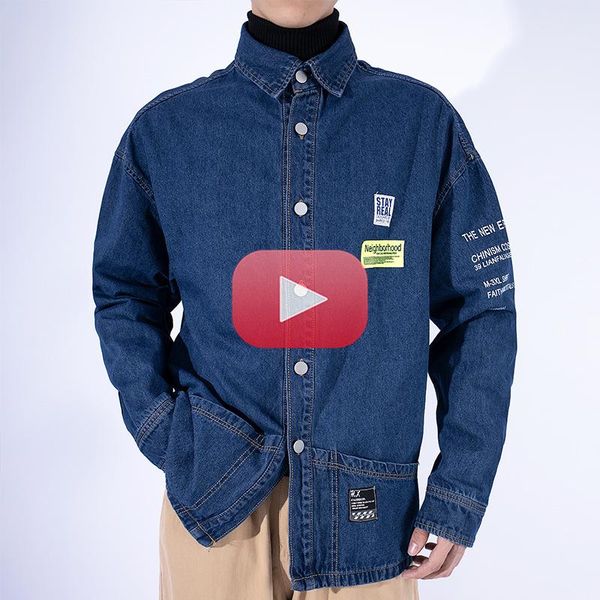 men's jackets jacket spring and autumn dark blue denim casual, Black;brown
men's jackets jacket spring and autumn dark blue denim casual, Black;brown