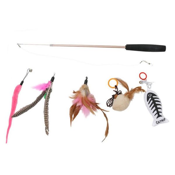 cat toys retractable fishing pole wand toy 5 replacement feather fish interactive teaser set for kitten
cat toys retractable fishing pole wand toy 5 replacement feather fish interactive teaser set for kitten