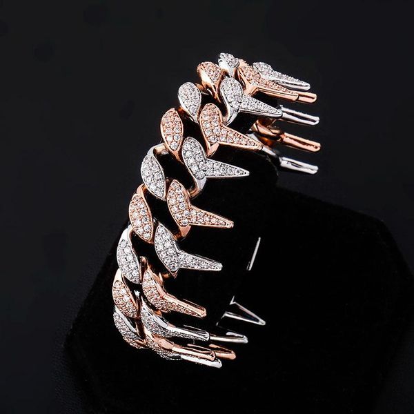 link, chain hip hop jewelry for men and women fashion charm spiked cuban bracelet cubic zirconia iced out gifts, Black
link, chain hip hop jewelry for men and women fashion charm spiked cuban bracelet cubic zirconia iced out gifts, Black