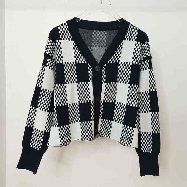 women's knits & tees knitted cardigan sweaters woman vintage plaid long sleeve women sweater short coat fall england style button, White
women's knits & tees knitted cardigan sweaters woman vintage plaid long sleeve women sweater short coat fall england style button, White