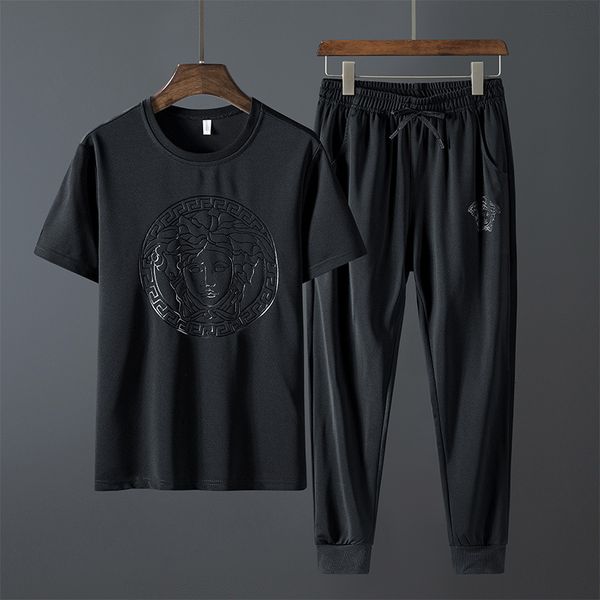 men's tracksuits summer sleeve sportswear 2021 casual pants fashion t-large two piece suit, Gray
men's tracksuits summer sleeve sportswear 2021 casual pants fashion t-large two piece suit, Gray