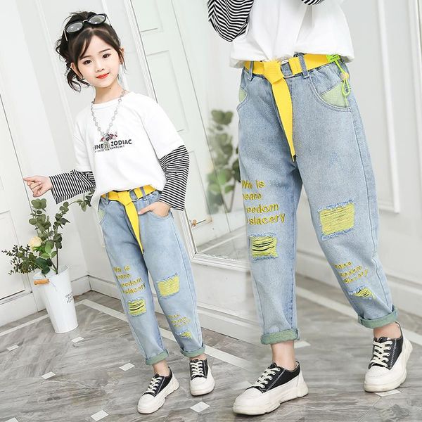 jeans spring summer girls baby trousers kids denim pants children letter streetwear casual mid waist for 4 to13 yrs, Blue
jeans spring summer girls baby trousers kids denim pants children letter streetwear casual mid waist for 4 to13 yrs, Blue