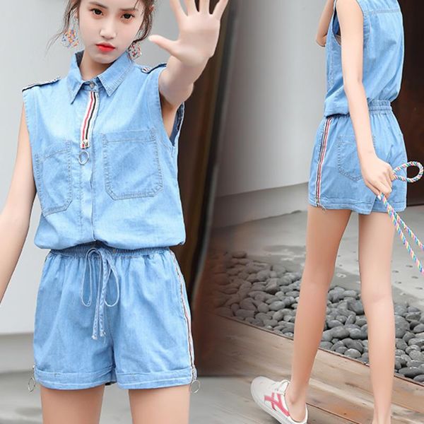 women's tracksuits denim short suit summer small casual western style with shorts two piece set fashion, Gray
women's tracksuits denim short suit summer small casual western style with shorts two piece set fashion, Gray