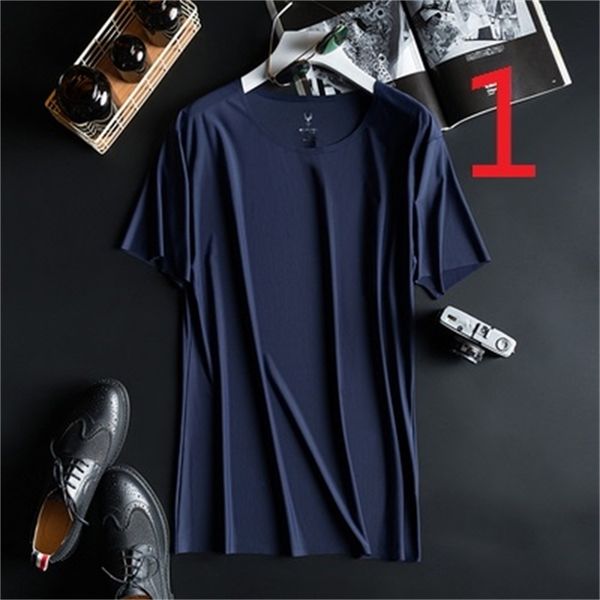 summer men's seamless ice silk t-shirt sliding material half-sleeved thin section short-sleeved 210420, White;black
summer men's seamless ice silk t-shirt sliding material half-sleeved thin section short-sleeved 210420, White;black
