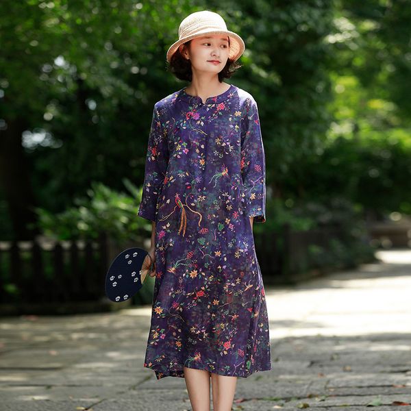 johnature retro print o-neck button nine points sleeve dress autumn loose comfortable women fashion pullovers dresses 210521, Black;gray
johnature retro print o-neck button nine points sleeve dress autumn loose comfortable women fashion pullovers dresses 210521, Black;gray