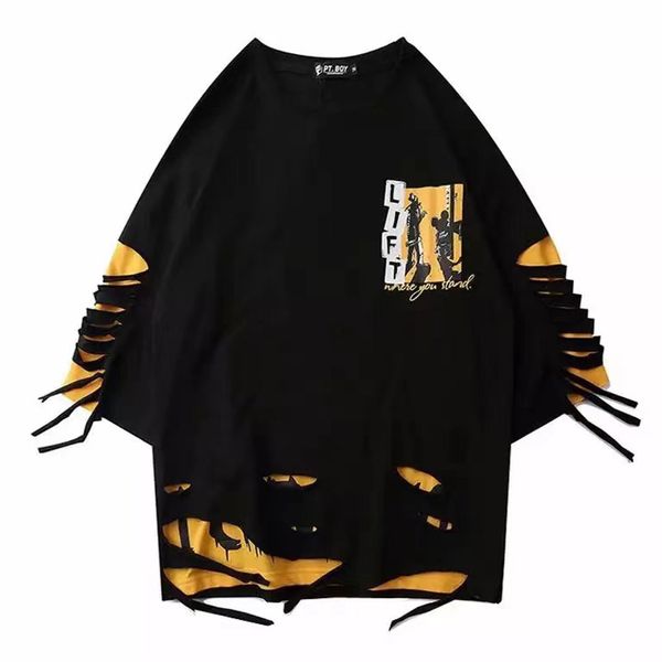 hip hop creative t shirts men women 2021 summer japanese style hole t-shirts streetwear couple tees male black a05, White;black
hip hop creative t shirts men women 2021 summer japanese style hole t-shirts streetwear couple tees male black a05, White;black