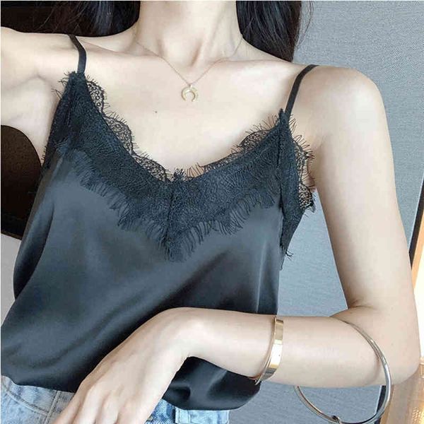 lace strap women halter v neck basic white cami sleeveless satin silk tank women's summer camisole plus size 210412
lace strap women halter v neck basic white cami sleeveless satin silk tank women's summer camisole plus size 210412