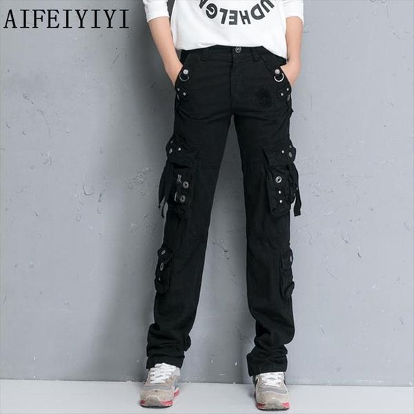 plus size multi pocket cargo women pants loose straight military combat trousers denim baggy pantalon femme clothing, Black;white
plus size multi pocket cargo women pants loose straight military combat trousers denim baggy pantalon femme clothing, Black;white