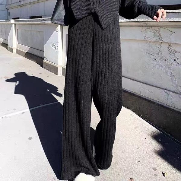 women's pants & capris autumn and winter solid color casual high waist wild wide-leg elegant warm straight loose slim trousers, Black;white
women's pants & capris autumn and winter solid color casual high waist wild wide-leg elegant warm straight loose slim trousers, Black;white