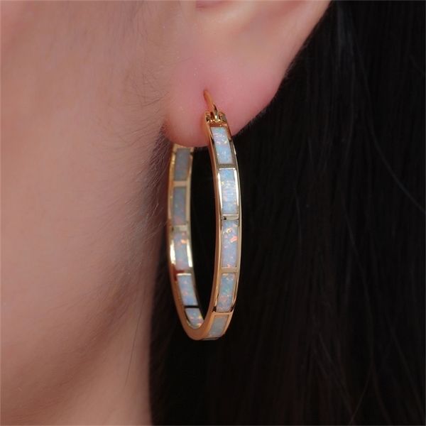 cinily blue green fire opal stone hoop earrings silver plated rose gold color big round circle hip hop punk party jewelry woman-a, Golden;silver
cinily blue green fire opal stone hoop earrings silver plated rose gold color big round circle hip hop punk party jewelry woman-a, Golden;silver