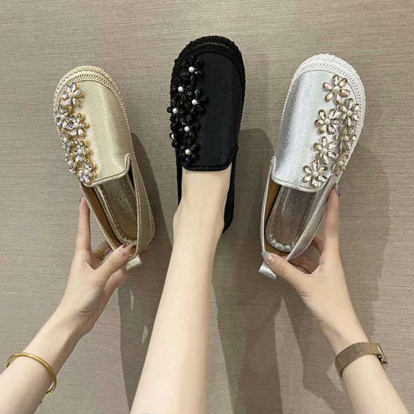 single shoe women's summer 2021 new versatile doudou shoes flat bottom fashion one foot women's shoes breathable shoes woman y0907, Black
single shoe women's summer 2021 new versatile doudou shoes flat bottom fashion one foot women's shoes breathable shoes woman y0907, Black