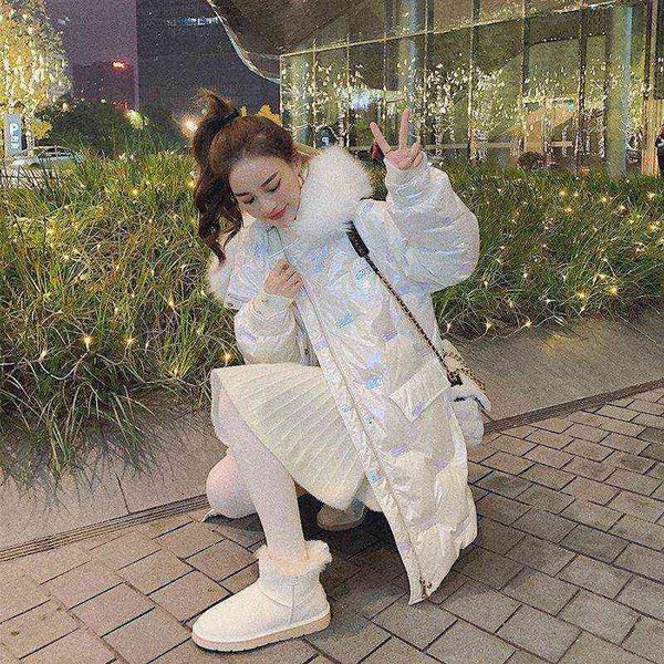 large wool collar wash sequin bright face down cotton clothes women's middle and long 2021 winter korean thickened, Black
large wool collar wash sequin bright face down cotton clothes women's middle and long 2021 winter korean thickened, Black