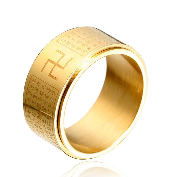 delicate ring religious and buddhist ornaments chinese style titanium steel, Silver
delicate ring religious and buddhist ornaments chinese style titanium steel, Silver