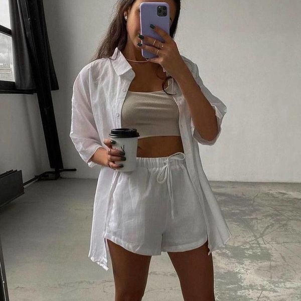 women's tracksuits sets women fashion solid long sleeve shirt suits summer office casual loose belt turn-down collar short pants mujer, Gray
women's tracksuits sets women fashion solid long sleeve shirt suits summer office casual loose belt turn-down collar short pants mujer, Gray