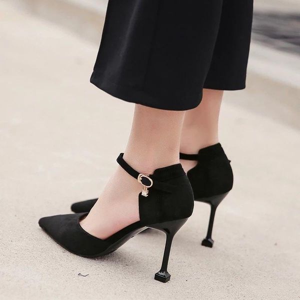 dress shoes women heels 2021 spring summer high heel button women's chaussure femme zapatos mujer, Black
dress shoes women heels 2021 spring summer high heel button women's chaussure femme zapatos mujer, Black
