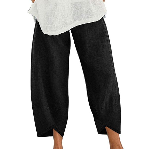 women's pants & capris women casual linen blend solid baggy plus size color pocket irregular hem loose cropped cotton trousers, Black;white
women's pants & capris women casual linen blend solid baggy plus size color pocket irregular hem loose cropped cotton trousers, Black;white