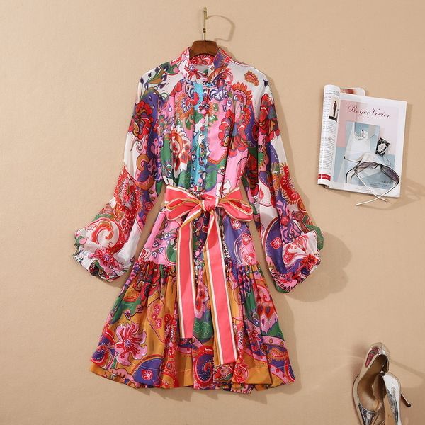 dresses european and american women's clothing spring 2021 long lantern sleeve stand collar lace-up fashion print dress 9m1c, Black;gray
dresses european and american women's clothing spring 2021 long lantern sleeve stand collar lace-up fashion print dress 9m1c, Black;gray