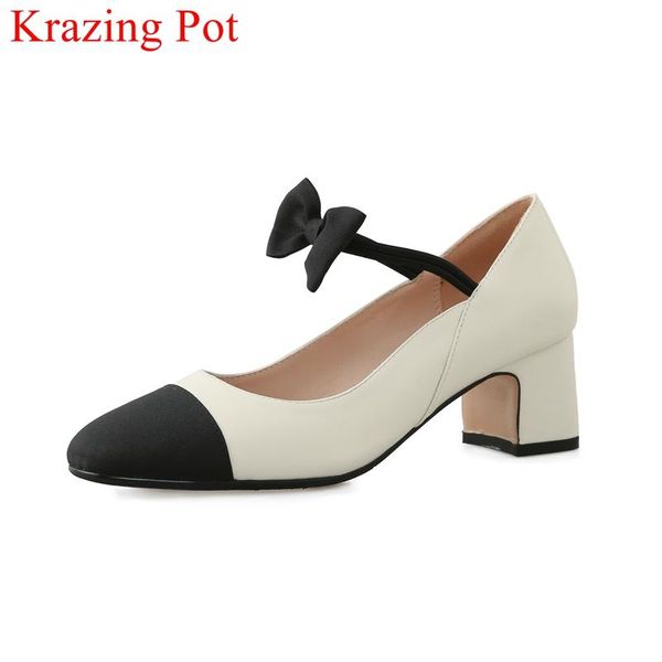 dress shoes krazing pot split leather high heels round toe mixed colors shallow butterfly-knot autumn office lady sweet women pumps, Black
dress shoes krazing pot split leather high heels round toe mixed colors shallow butterfly-knot autumn office lady sweet women pumps, Black