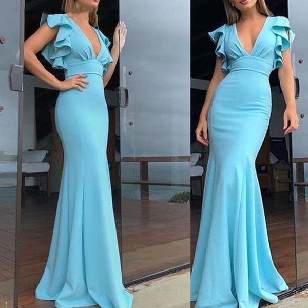 open back chiffon mother of the bride dresses v neck mermaid ruffles sleeve bridesmaid dresses 2019 wedding party dresses, White;pink
open back chiffon mother of the bride dresses v neck mermaid ruffles sleeve bridesmaid dresses 2019 wedding party dresses, White;pink