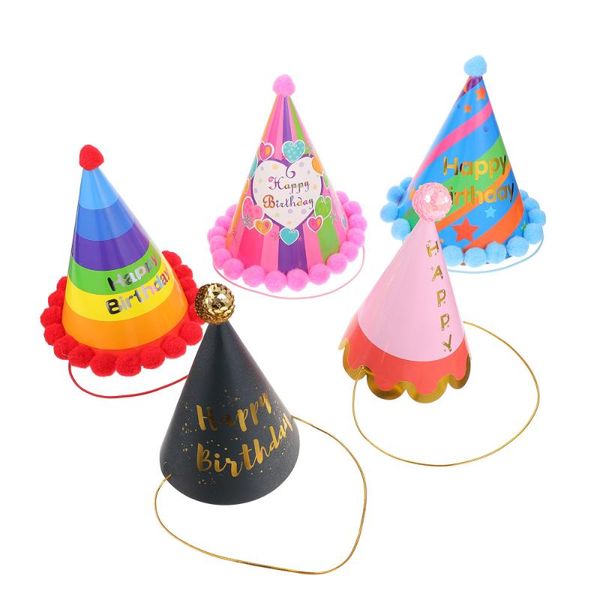party hats 5pcs birthday po props cone children pet caps 
party hats 5pcs birthday po props cone children pet caps