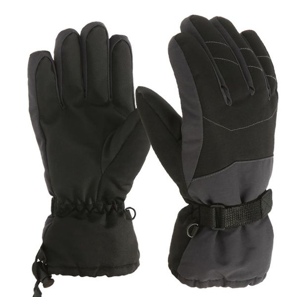 men women ski gloves children's warm riding winter windproof and waterproof five fingers supported cycling, Black
men women ski gloves children's warm riding winter windproof and waterproof five fingers supported cycling, Black