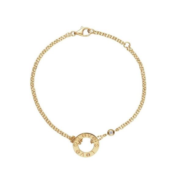 charm bracelets 316l titanium steel classic love series cz round gift jewelry for women ladies girls colliers wedding, Golden;silver
charm bracelets 316l titanium steel classic love series cz round gift jewelry for women ladies girls colliers wedding, Golden;silver