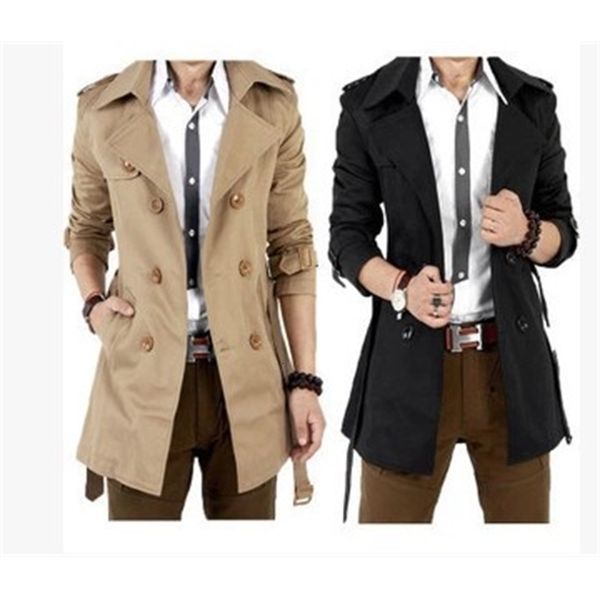 spring 2021 and autumn men's windbreaker, slim fit, korean double row button, medium long fashion jacket, wear, Tan;black
spring 2021 and autumn men's windbreaker, slim fit, korean double row button, medium long fashion jacket, wear, Tan;black