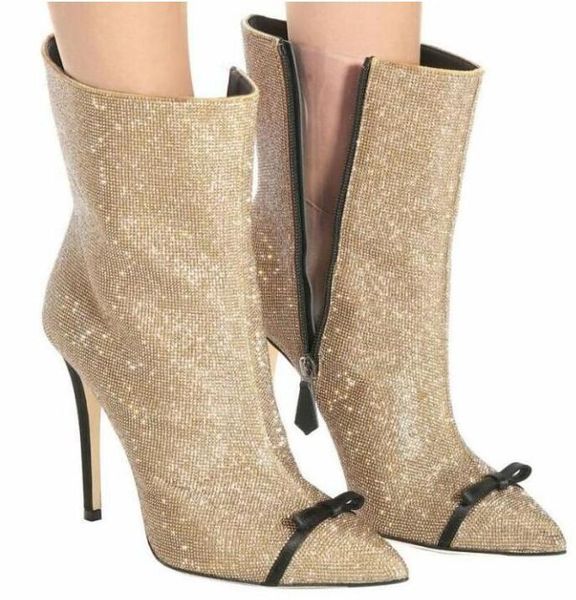 boots woman bowtie gold shining ankle bling silver pointed toe stiletto heels pumps ladies large size banquet shoes, Black
boots woman bowtie gold shining ankle bling silver pointed toe stiletto heels pumps ladies large size banquet shoes, Black