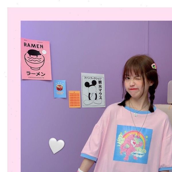 womens t shirts harajuku kawaii cartoon graphic print tees shirt women summer sweet candy color schoolgirl cute female, White
womens t shirts harajuku kawaii cartoon graphic print tees shirt women summer sweet candy color schoolgirl cute female, White