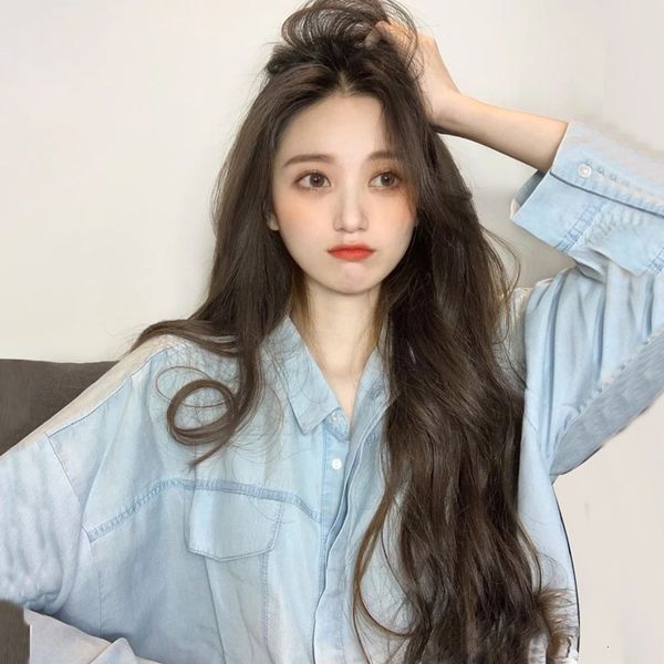 natural wig women's full head set with bangs net red cute round face fluffy big wave long curly hair, Black
natural wig women's full head set with bangs net red cute round face fluffy big wave long curly hair, Black