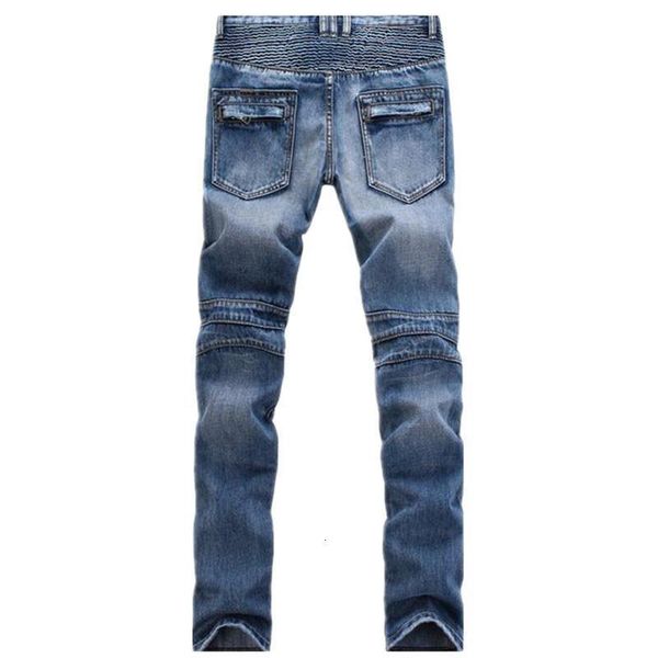 men's jeans men fashion ripped biker man distressed moto denim joggers washed pleated motorcycle pants black v9u1, Blue
men's jeans men fashion ripped biker man distressed moto denim joggers washed pleated motorcycle pants black v9u1, Blue