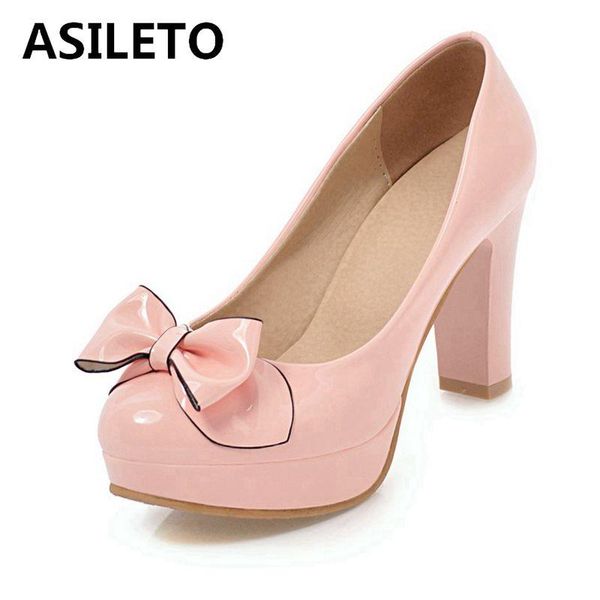 dress shoes asileto women pumps platform hig heels with bows round toe waterproof 9cm high footwear zapatos mujer chaussres femme a569, Black
dress shoes asileto women pumps platform hig heels with bows round toe waterproof 9cm high footwear zapatos mujer chaussres femme a569, Black