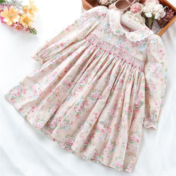 girl's dresses autumn winter baby girls hand made smocked flower floral long sleeve casual boutiques, Red;yellow
girl's dresses autumn winter baby girls hand made smocked flower floral long sleeve casual boutiques, Red;yellow