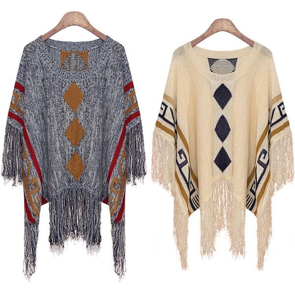 women's sweaters fall winter pullover cloak oversized women jumper tassel plus size loose fringe knit sweater batwing poncho capes coat, White;black
women's sweaters fall winter pullover cloak oversized women jumper tassel plus size loose fringe knit sweater batwing poncho capes coat, White;black