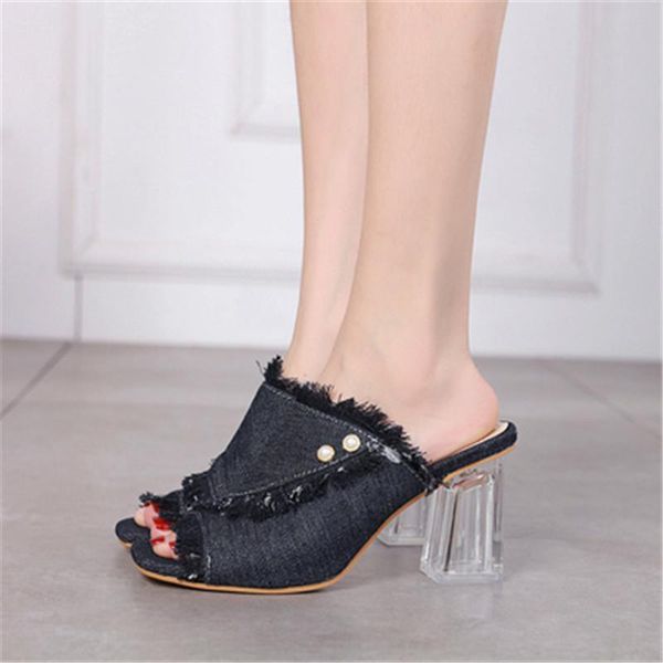slippers women's peep toe denim rhinestone summer transparent crystal 9cm high heels slides sandals women shoes black
slippers women's peep toe denim rhinestone summer transparent crystal 9cm high heels slides sandals women shoes black