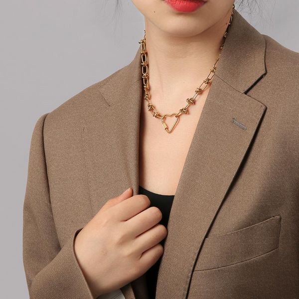 pendant necklaces stainless steel chain romantic heart knot choker for women cubic zirconia charm texture collar statement jewelry, Silver
pendant necklaces stainless steel chain romantic heart knot choker for women cubic zirconia charm texture collar statement jewelry, Silver