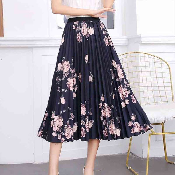 korean fashion elastic waist women skirts printed mid-length with pleated large hem a-line skirt faldas largas, Black
korean fashion elastic waist women skirts printed mid-length with pleated large hem a-line skirt faldas largas, Black