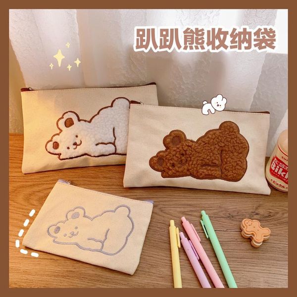 pencil bags w&g cute ins bear makeup storage bag student girl heart canvas coin purse lipstick kawaii case
pencil bags w&g cute ins bear makeup storage bag student girl heart canvas coin purse lipstick kawaii case