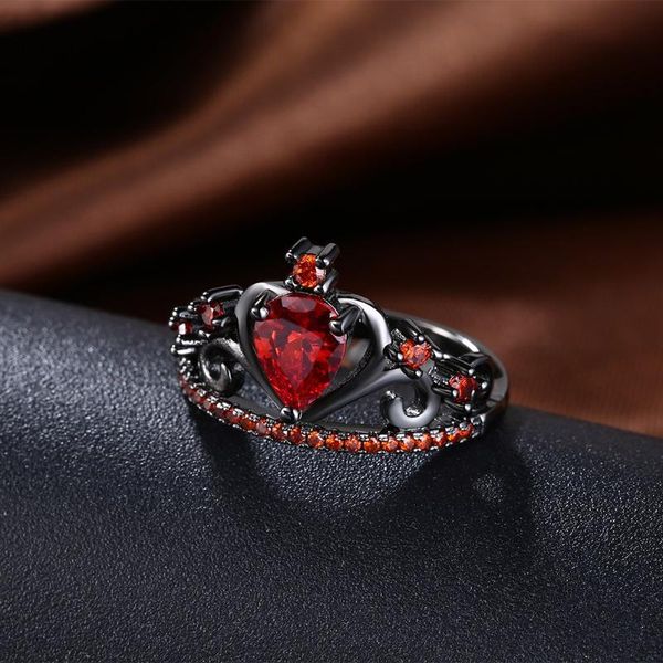 cluster rings vintage black gun plated garnet crown shaped red cubic zirconia love gift party wedding ring ar2099, Golden;silver
cluster rings vintage black gun plated garnet crown shaped red cubic zirconia love gift party wedding ring ar2099, Golden;silver