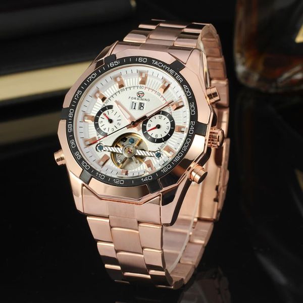 wristwatches forsining men's tourbillon mechanical watches casual sports automatic clock luxury business steel band man watch relogio, Slivery;brown
wristwatches forsining men's tourbillon mechanical watches casual sports automatic clock luxury business steel band man watch relogio, Slivery;brown