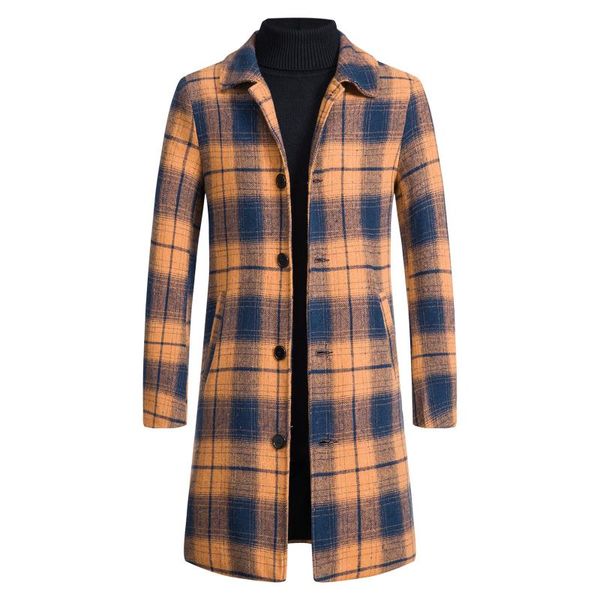 men's trench coats fashion streetwear mid-long woollen overcoat 2021 casual plaid single breasted solid turn-down collar long, Tan;black
men's trench coats fashion streetwear mid-long woollen overcoat 2021 casual plaid single breasted solid turn-down collar long, Tan;black