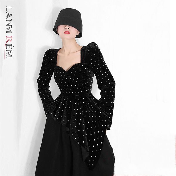 women's backless velvet lace-up ruffled t-shirt square neck long sleeve fashion trend spring and autumn 2d1335 210507, White
women's backless velvet lace-up ruffled t-shirt square neck long sleeve fashion trend spring and autumn 2d1335 210507, White