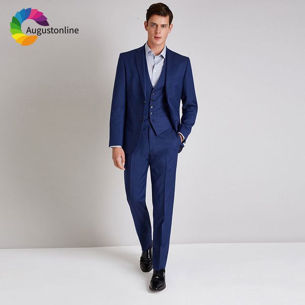 men's suits & blazers custom made royal blue men for wedding 3 pieces pants vest man jacket slim fit groom tuxedos terno masc, White;black
men's suits & blazers custom made royal blue men for wedding 3 pieces pants vest man jacket slim fit groom tuxedos terno masc, White;black