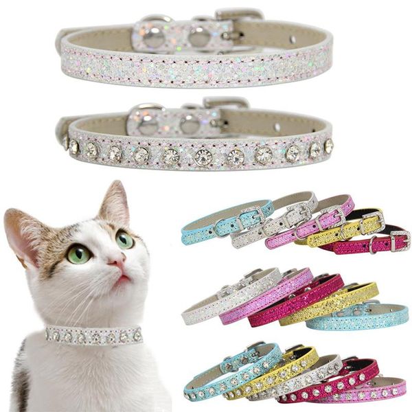 cat collars & leads shining diamond rhinestone collar puppy baby dog leather strap for kitten accessories
cat collars & leads shining diamond rhinestone collar puppy baby dog leather strap for kitten accessories