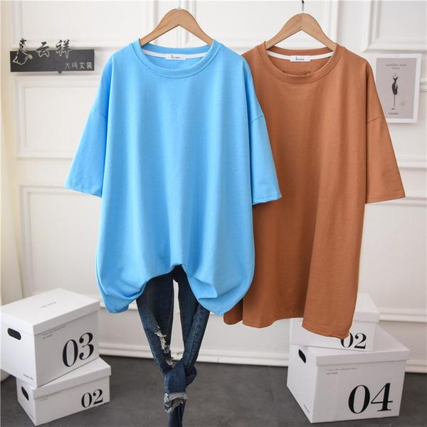 women's t-shirt summer women loose cotton tee dress short sleeve crewneck plain ultra soft casual oversized t shirt tunic large size, White
women's t-shirt summer women loose cotton tee dress short sleeve crewneck plain ultra soft casual oversized t shirt tunic large size, White