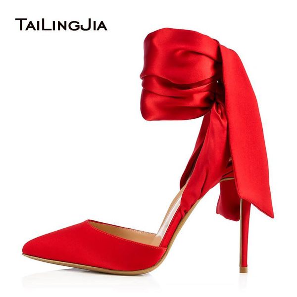 elegant pointed toe high heel red satin pumps black dress shoes for women ankle wraps slingbacks evening heels summer 2021
elegant pointed toe high heel red satin pumps black dress shoes for women ankle wraps slingbacks evening heels summer 2021