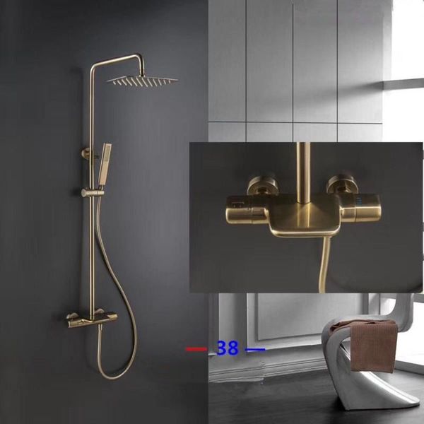 brass thermostatic brushed gold waterfall shower set bathroom mixer tap luxury bath & faucet wall mount sets
brass thermostatic brushed gold waterfall shower set bathroom mixer tap luxury bath & faucet wall mount sets