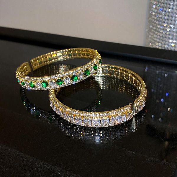 charm bracelets dainty female green white crystal bracelet trendy gold color open for women geometry zircon stone party, Golden;silver
charm bracelets dainty female green white crystal bracelet trendy gold color open for women geometry zircon stone party, Golden;silver